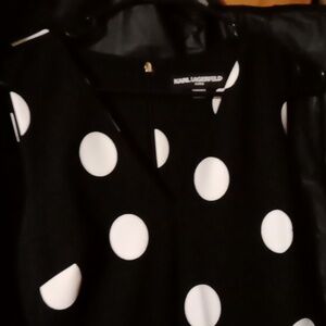 Blk&what polka dotted jumpsuit (KARLLAGERFELD)